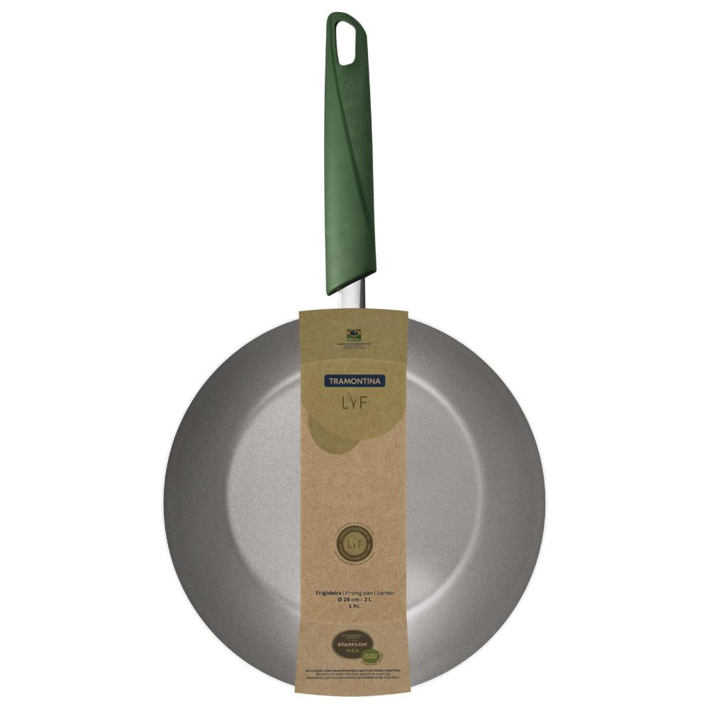 Frigideira Tramontina Lyf em Alumínio com Revestimento Interno e Externo em Antiaderente Starflon Max Verde 28 cm