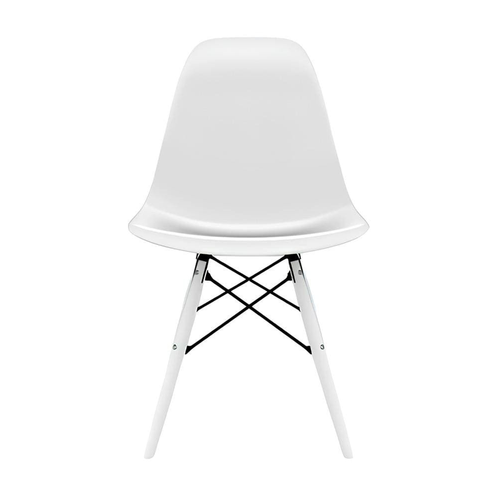 Conjunto com 4 Cadeiras de Jantar SeatCo Eames em Polipropileno DSW com Pés Palito Branco