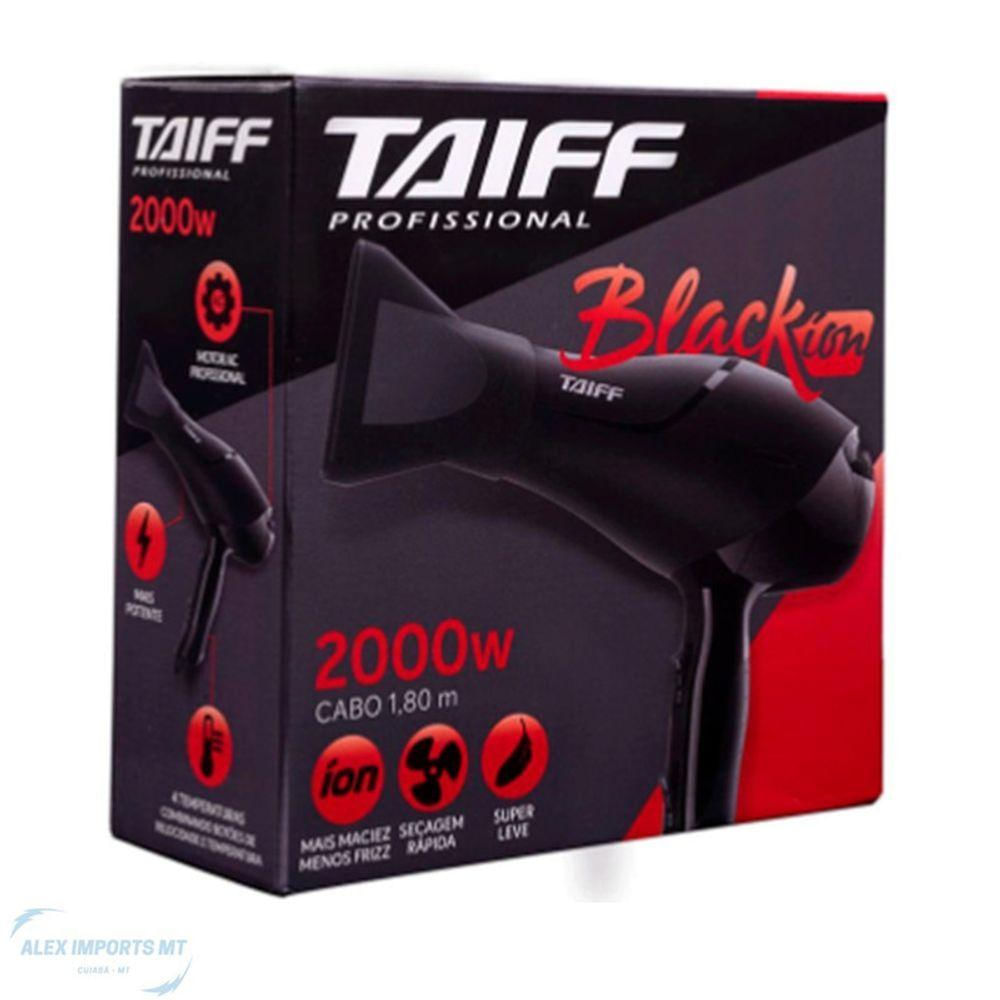 Secador De Cabelo Taiff Black Ion 2000W Para Profissional 220