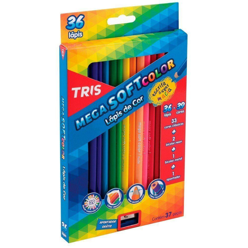 Lápis De Cor Tris  Soft Color 36 Cores