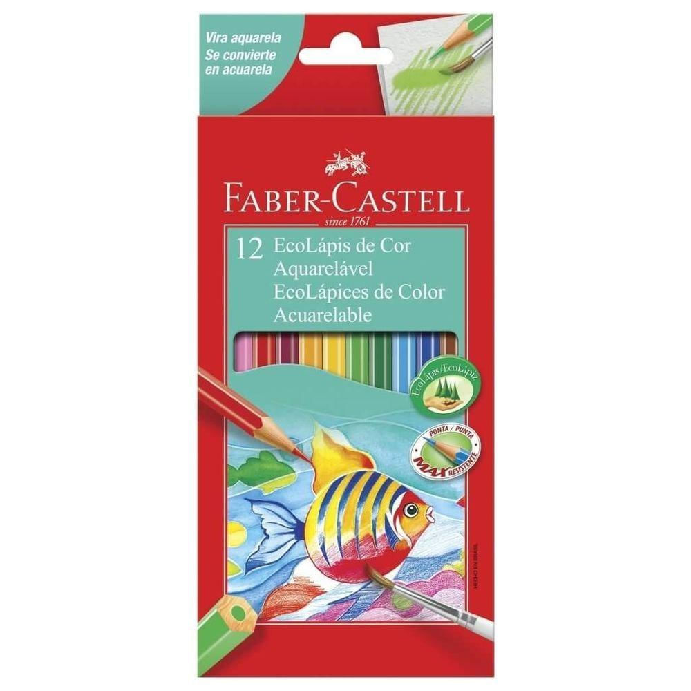 Lápis De Cor Aquarelável Faber-castell 12 Cores