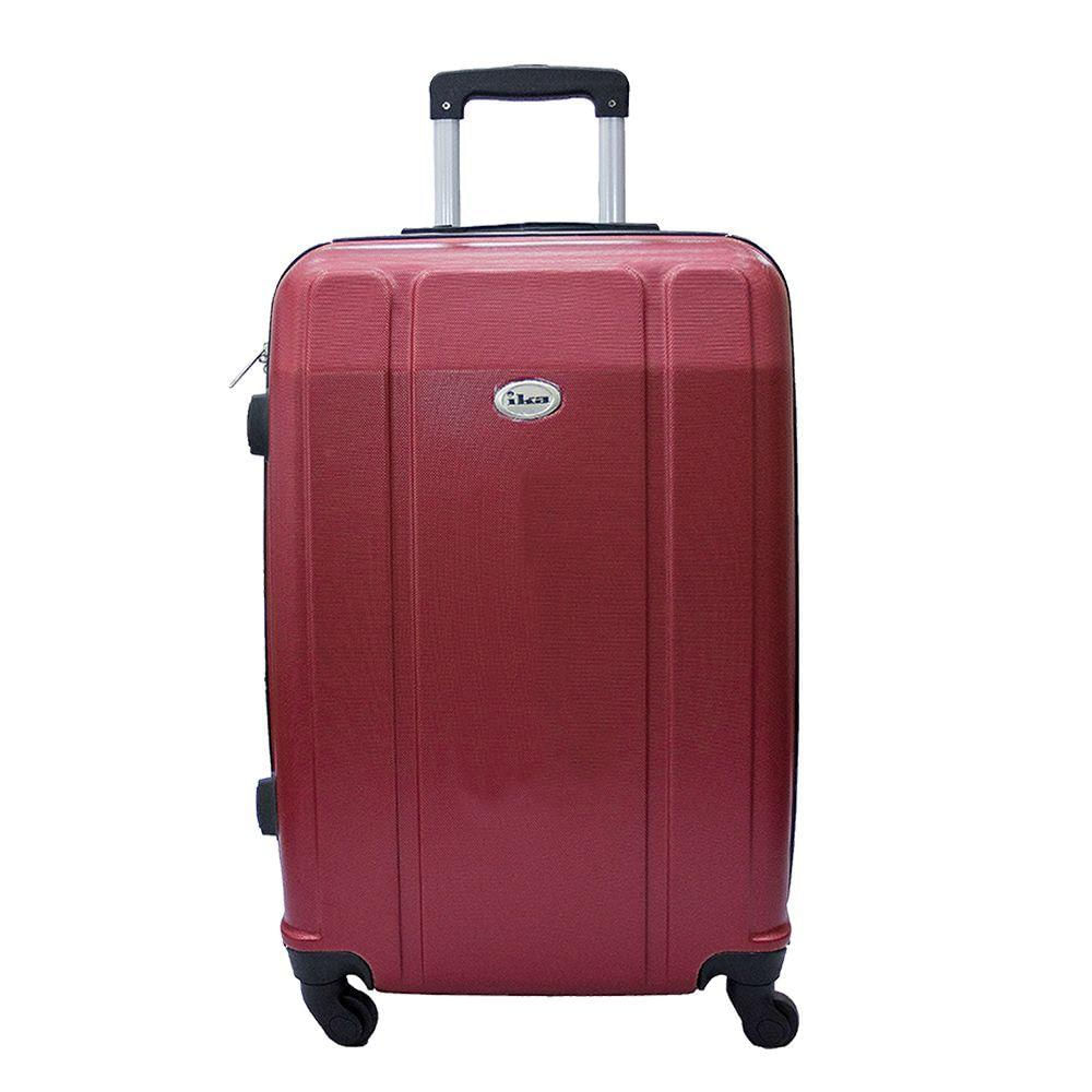 Mala De Viagem Abs Grande Ika Continental Cadeado Embutido Rodas Giro 360 Vermelho G