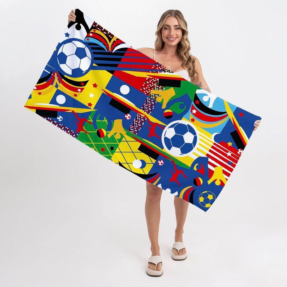 Toalha De Praia Mosaico Futebol  criativas e clássicas