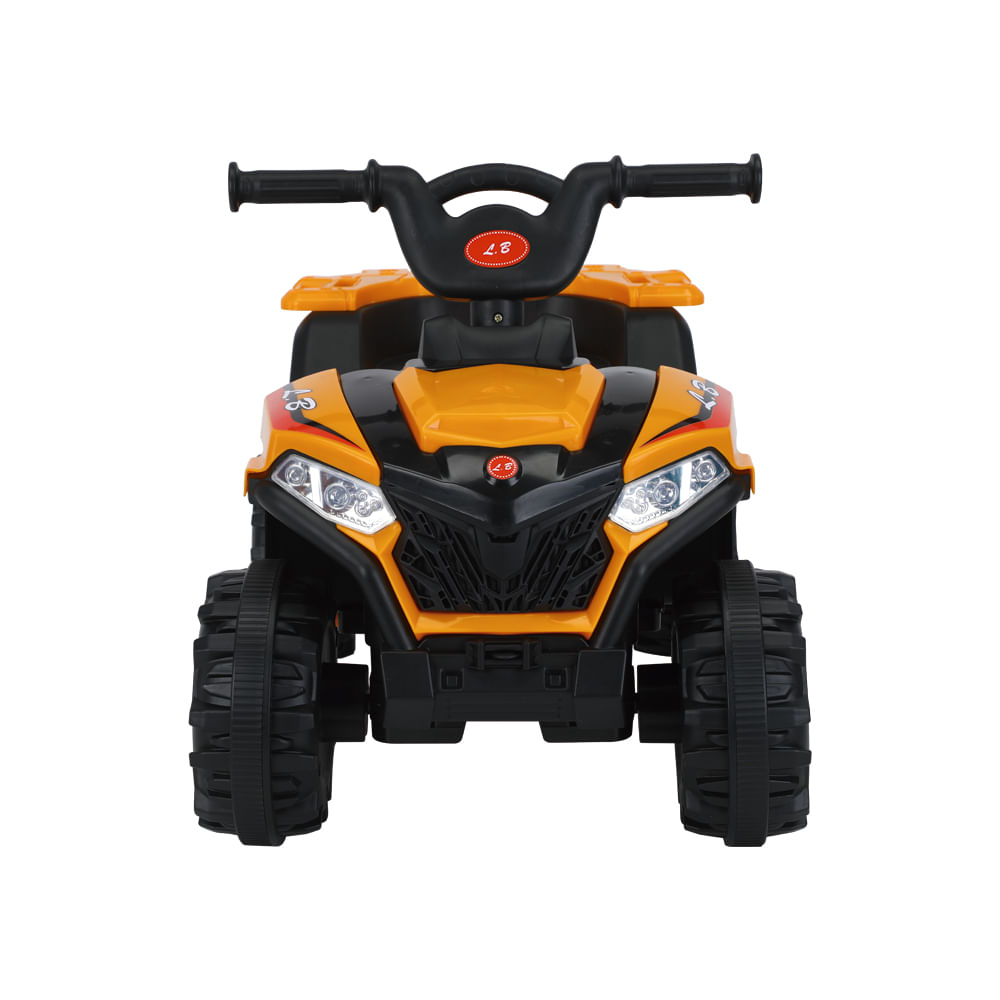 Quadriciclo Motorizado Infantil Elétrico Zippy Toys Mini Veículo Com Luz E Som Bateria Recarregável 6V Laranja