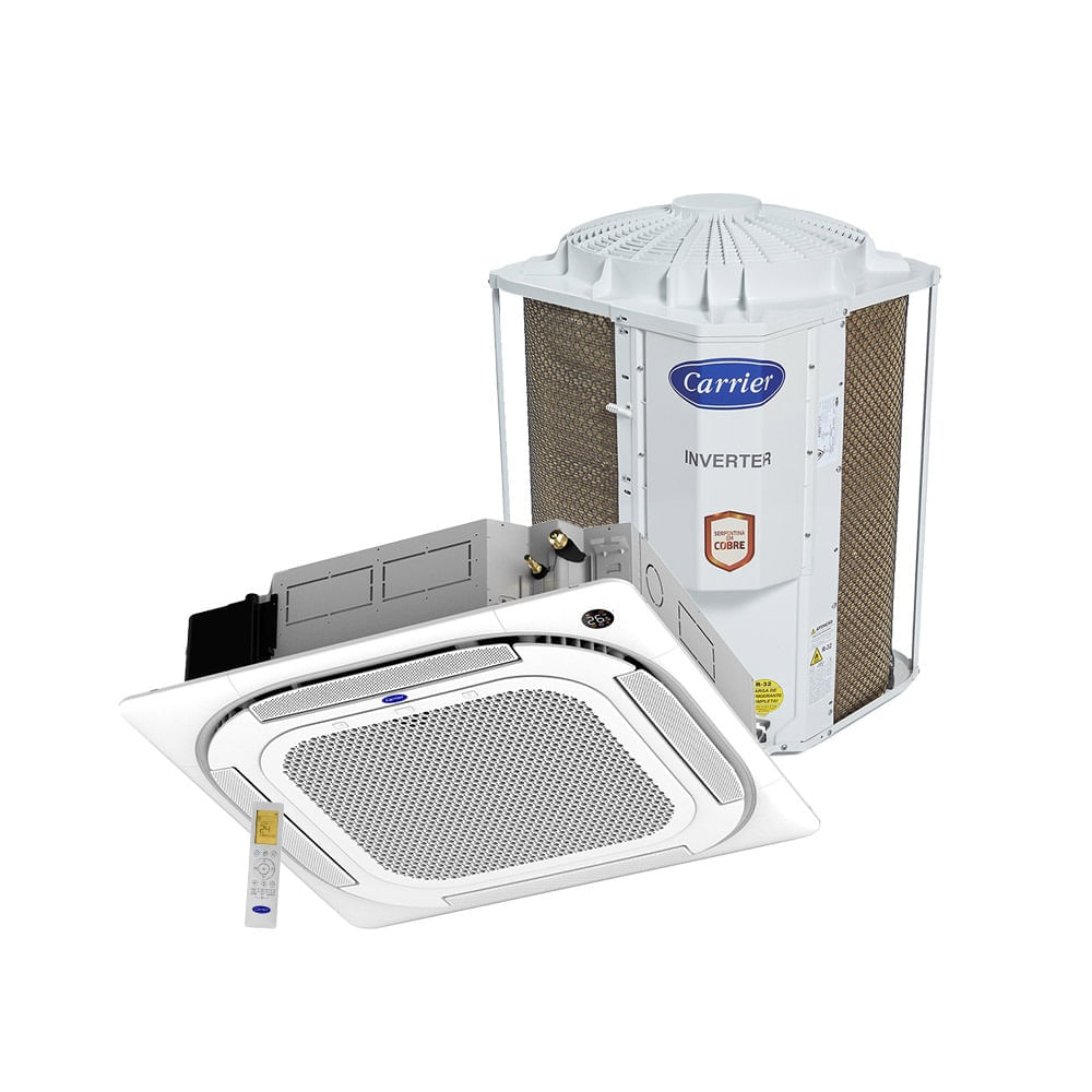 Ar Condicionado Split Cassete Inverter Carrier Connect 36000 BTU/h Frio R32 Monofásico 40KVQD36C5 – 220 Volts