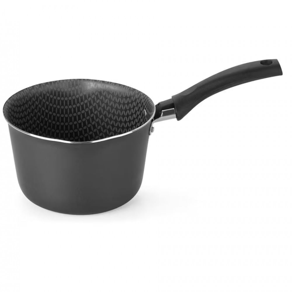 Panela Cônica Multiflon Gourmet em Aluminio e Acabamento Antiaderente 14cm Preto