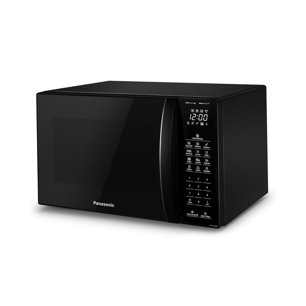 Microondas Panasonic Dupla Refeição 34L Black Glass - NN-ST66NBRU 110V