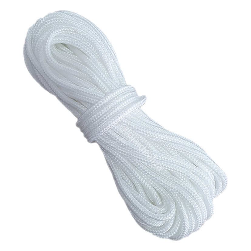 Corda De Varal De Teto Resistente Antimofo 30 Metros - 3mm - Branco