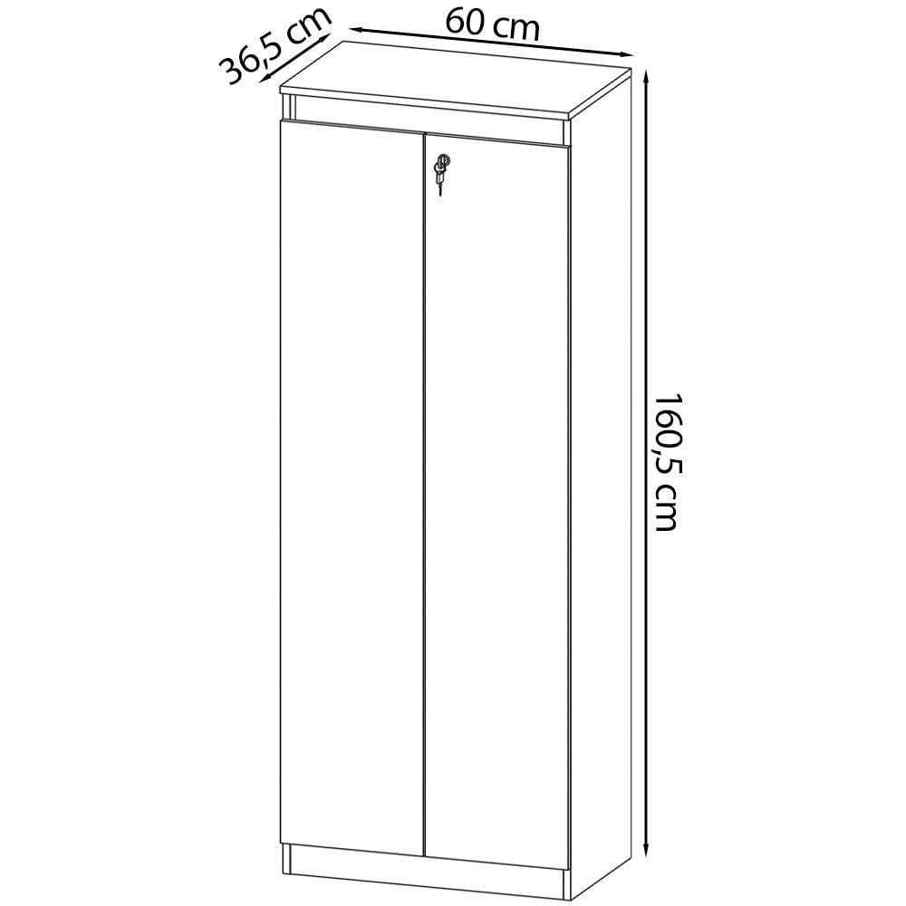 Escrivaninha Armario E Balcao Para Escritorio Mex73x51x49 Branco Tecno Mobili Branco