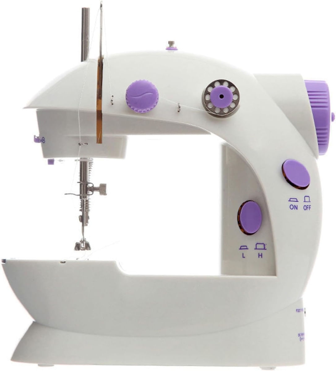 A Máquina de Costura Portátil com luz e pedal