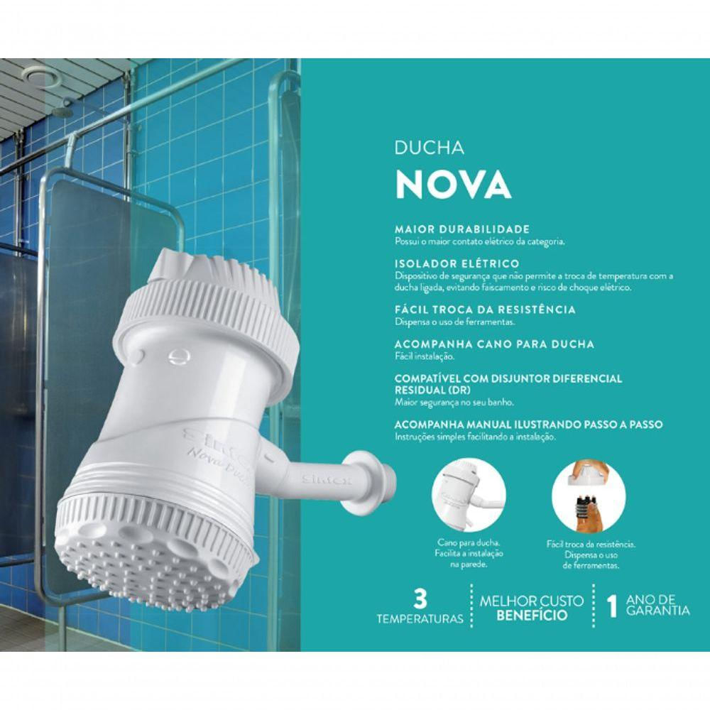 Ducha Elétrica Nova Ducha 3 Temperaturas 5500w 127v Sintex