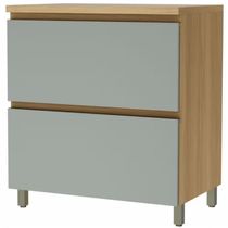 Balcão Nesher Rainha em MDF 15mm com 1 Porta, 1 Gaveta e 1 Prateleira - 80cm de largura