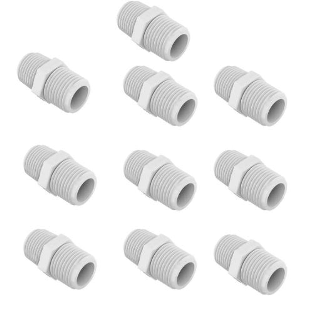 Kit 10 Peças Niple Nipel Rosca Roscável 1-2 De Pvc Sintex