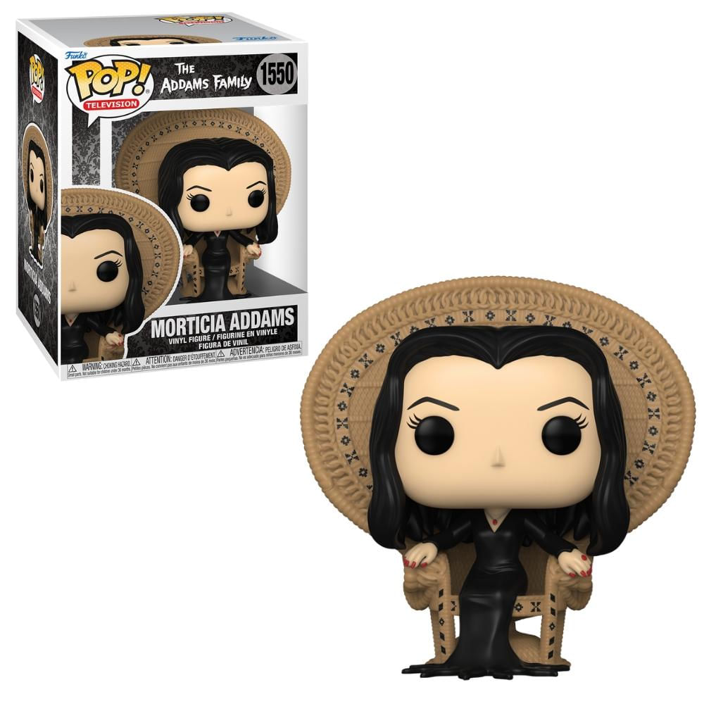 Boneco Funko Pop! Premium Família Addams Morticia na Cadeira