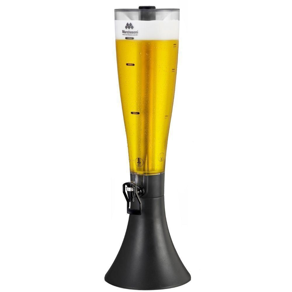 Torre De Chopp Marcbeer 3,5 Litros Mb2 Marchesoni Chopeira Marcbeer 3,5 Litros Preto