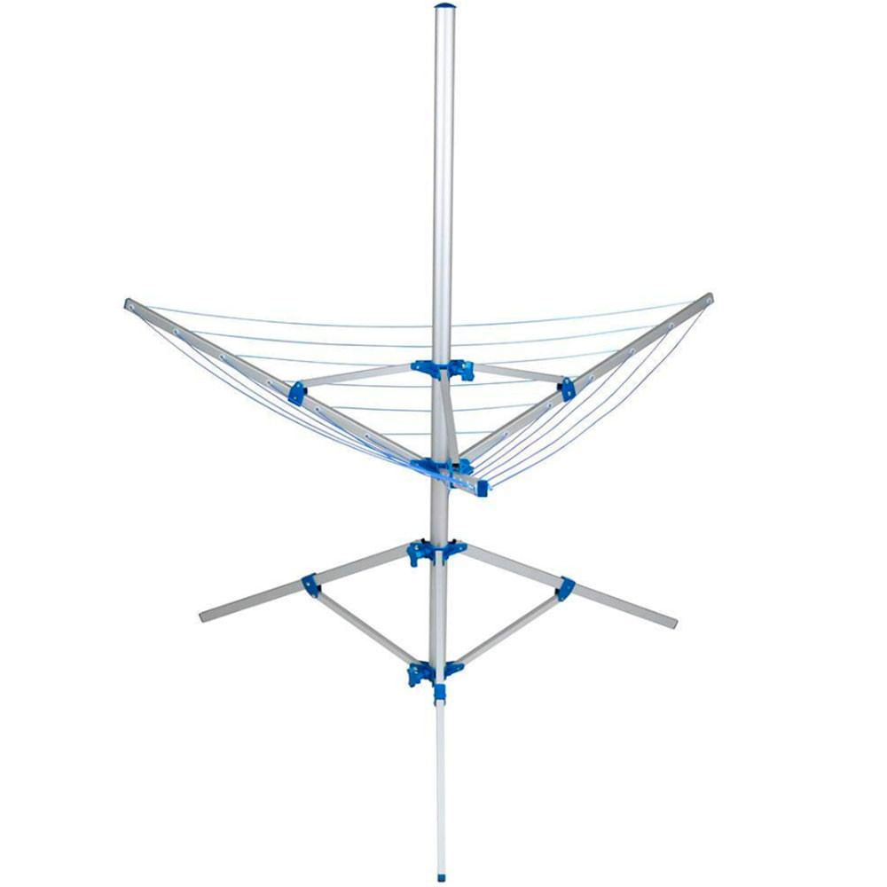 Varal de Chão Parabólico Mor 006052 em Alumínio Prata com Azul