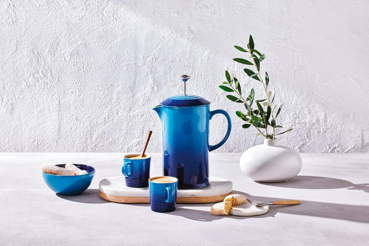 PRENSA LE CREUSET FRANCESA PARA CAFÉ EM CERÂMICA AZURE BLUE 60706082200003