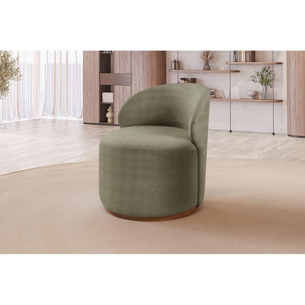 Poltrona Moderna Brenda boucle Verde 403