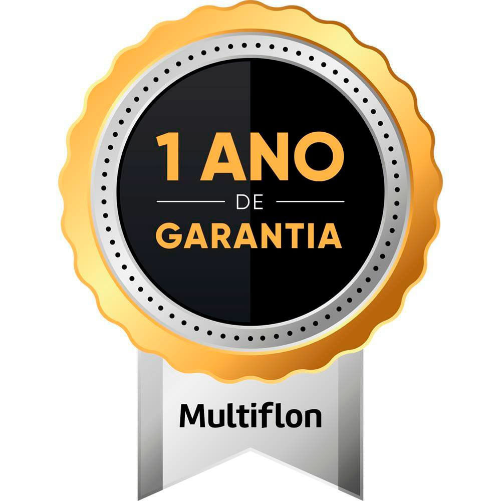 Bistequeira Canelada Multiflon Gourmet Antiaderente 28cm Preto