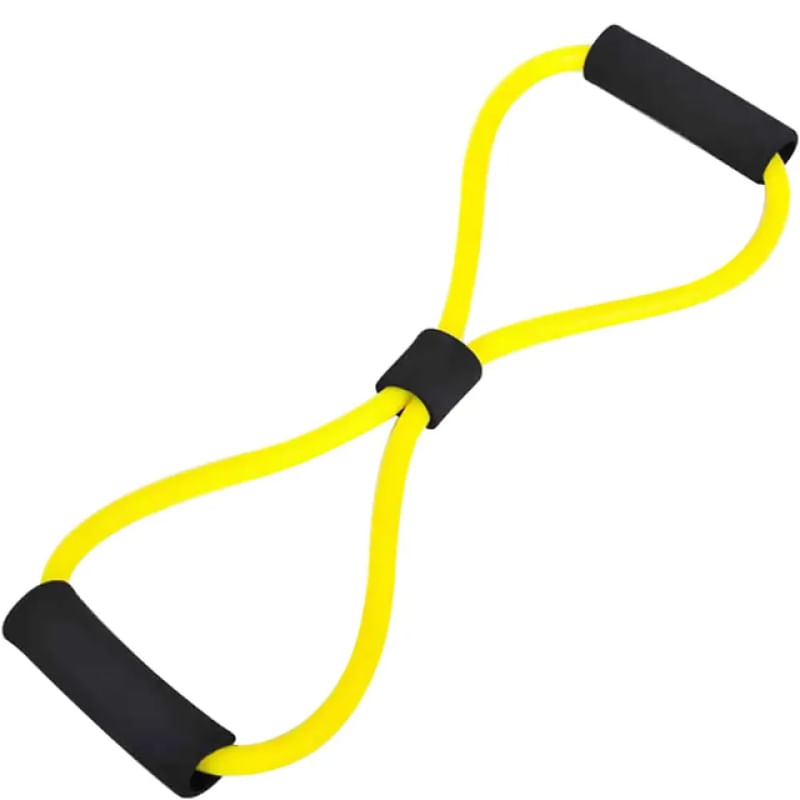 ELÁSTICO EXTENSOR VERSÁTIL PARA EXERCÍCIOS FITNESS ACADEMIA FISIOTERAPIA Único / Amarelo