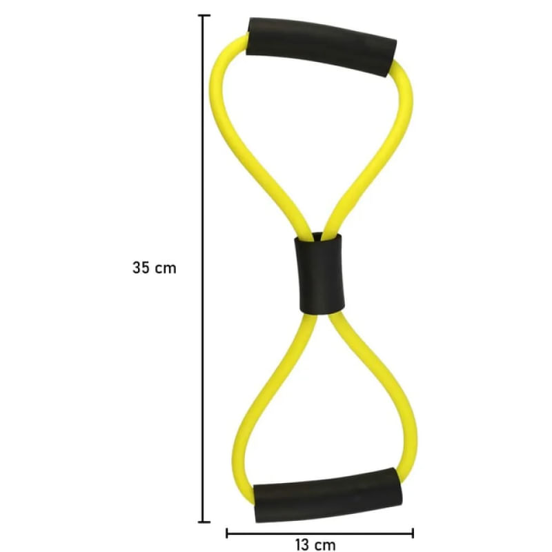 ELÁSTICO EXTENSOR VERSÁTIL PARA EXERCÍCIOS FITNESS ACADEMIA FISIOTERAPIA Único / Amarelo