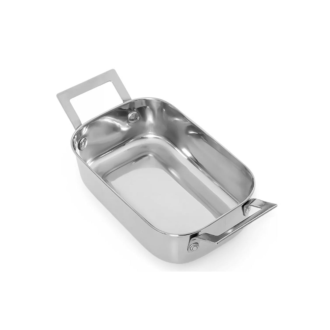 Travessa Mini 780ml Alça Inox Couvert Servir Entradas Buffet 4un