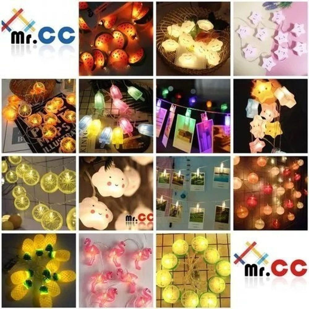 3 Luminária Cordão De 10 Leds Fio De Luz Decoração Festa