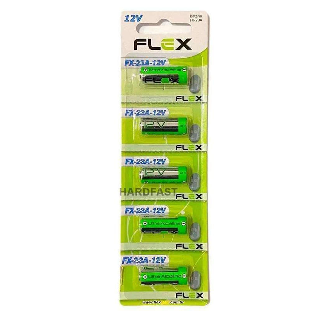 Pilha Bateria Alcalina Flex 23a12v Cartela C5 Portão Alarme