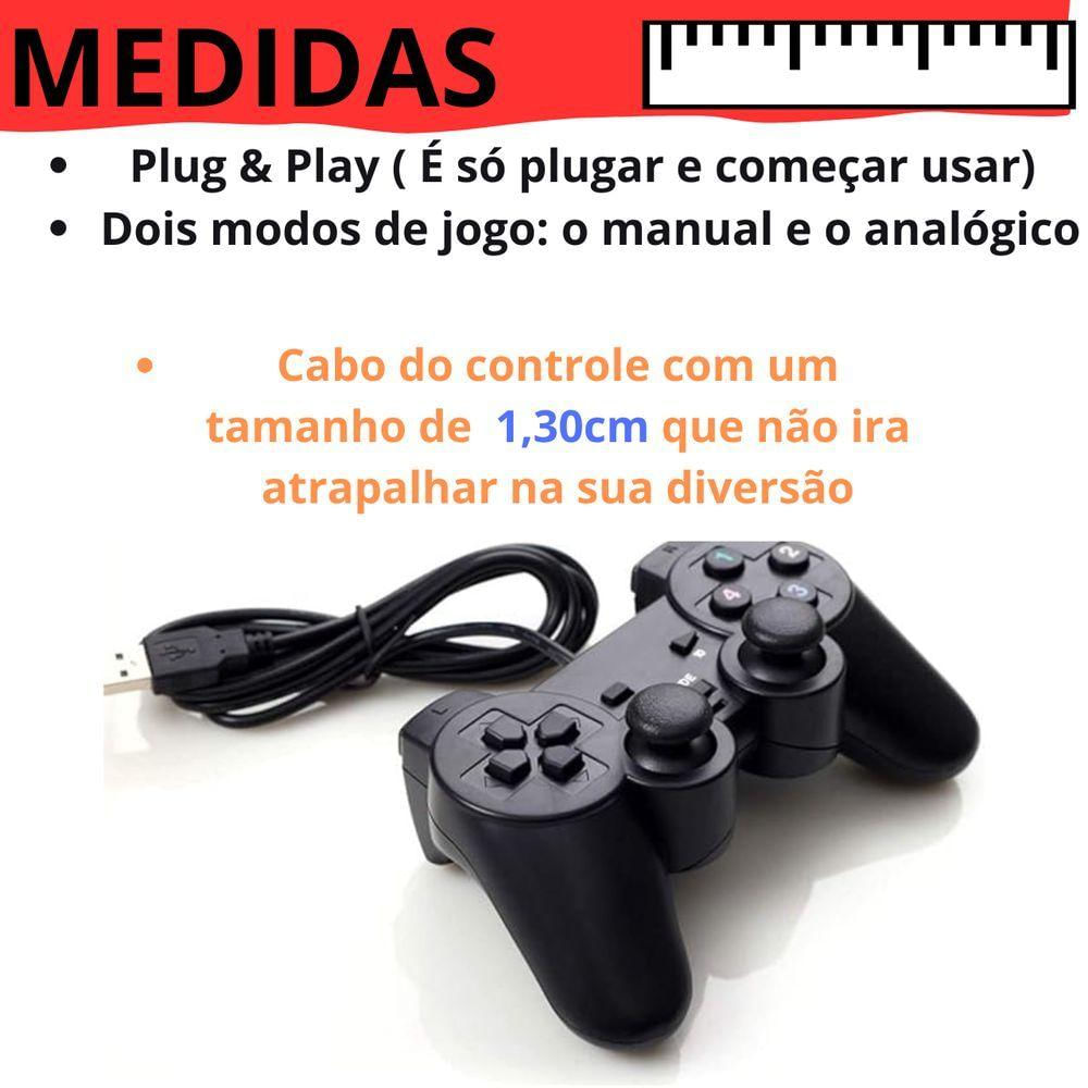 Kit 2 Controles Joystick Usb Para Computador Notebook Ps2