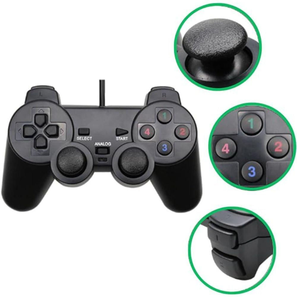 Kit 2 Controles Joystick Usb Para Computador Notebook Ps2