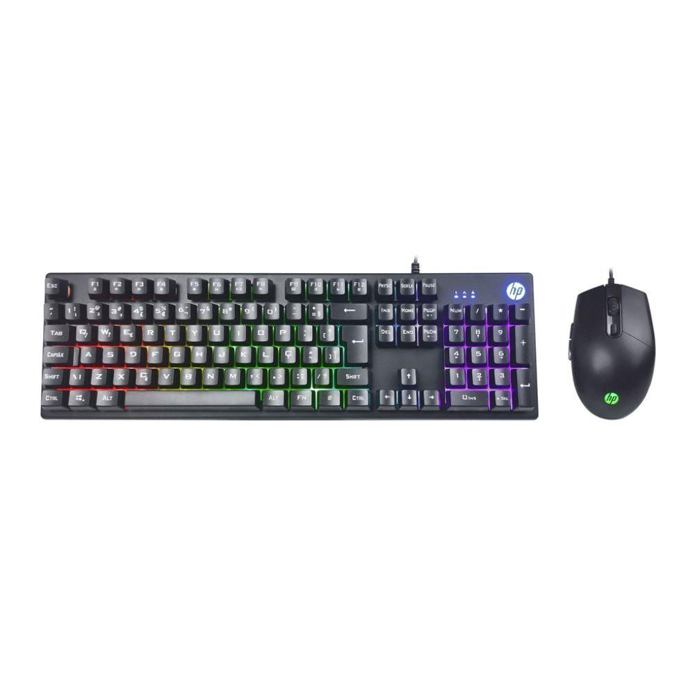 Kit Teclado + Mouse Gamer Usb Hp Km300f