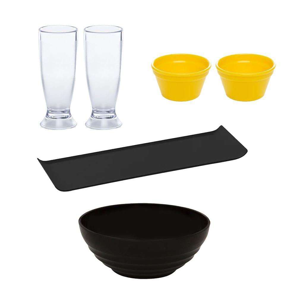 Kit Petisco Com 2 Tulipas + Ramequins + Bowl + Bandeja - Vem