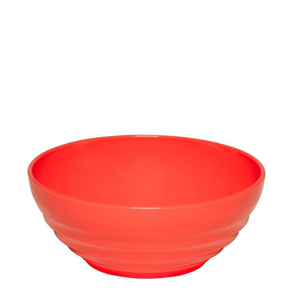 Bowl Oriental Redonda 500ml Coral Em Polipropileno Linha Tendência Vem