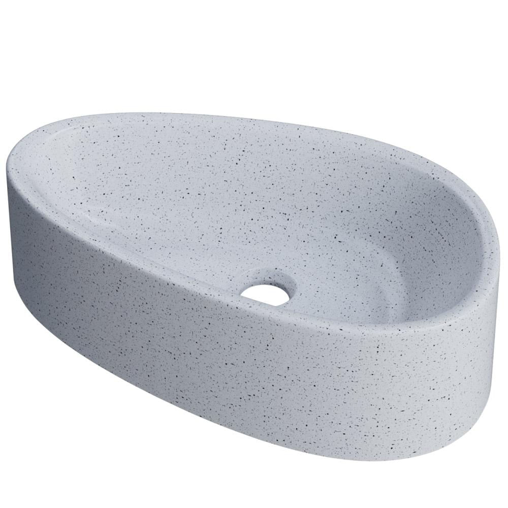 Cuba de Apoio Gota Para Banheiro Lavabo C01 BG43W Branco Granit Matte  - Lyam