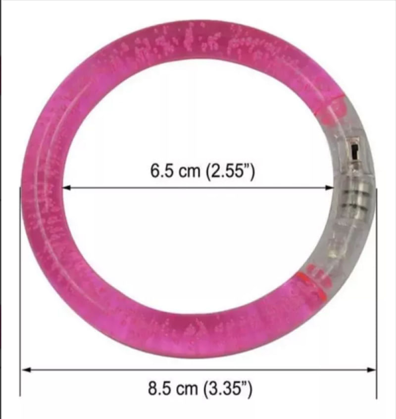 Pulseira Bracelete Led Pisca C/5 Unidades Cores Sortidas