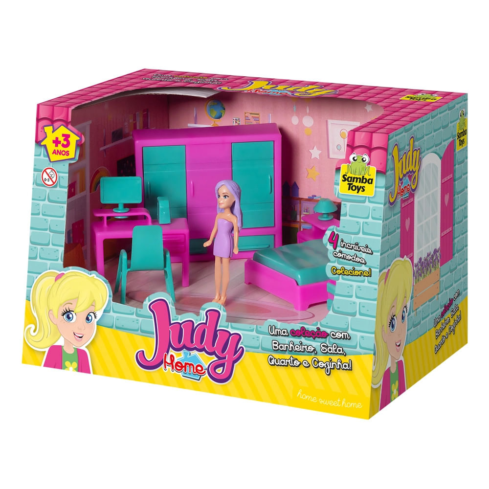 Playset Boneca com Quarto Samba Toys Coleção Judy