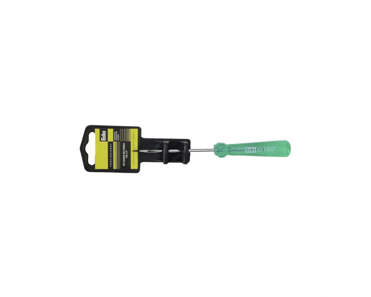 Chave Fenda P.Magn Acetato Verde A 1/8"X 3"