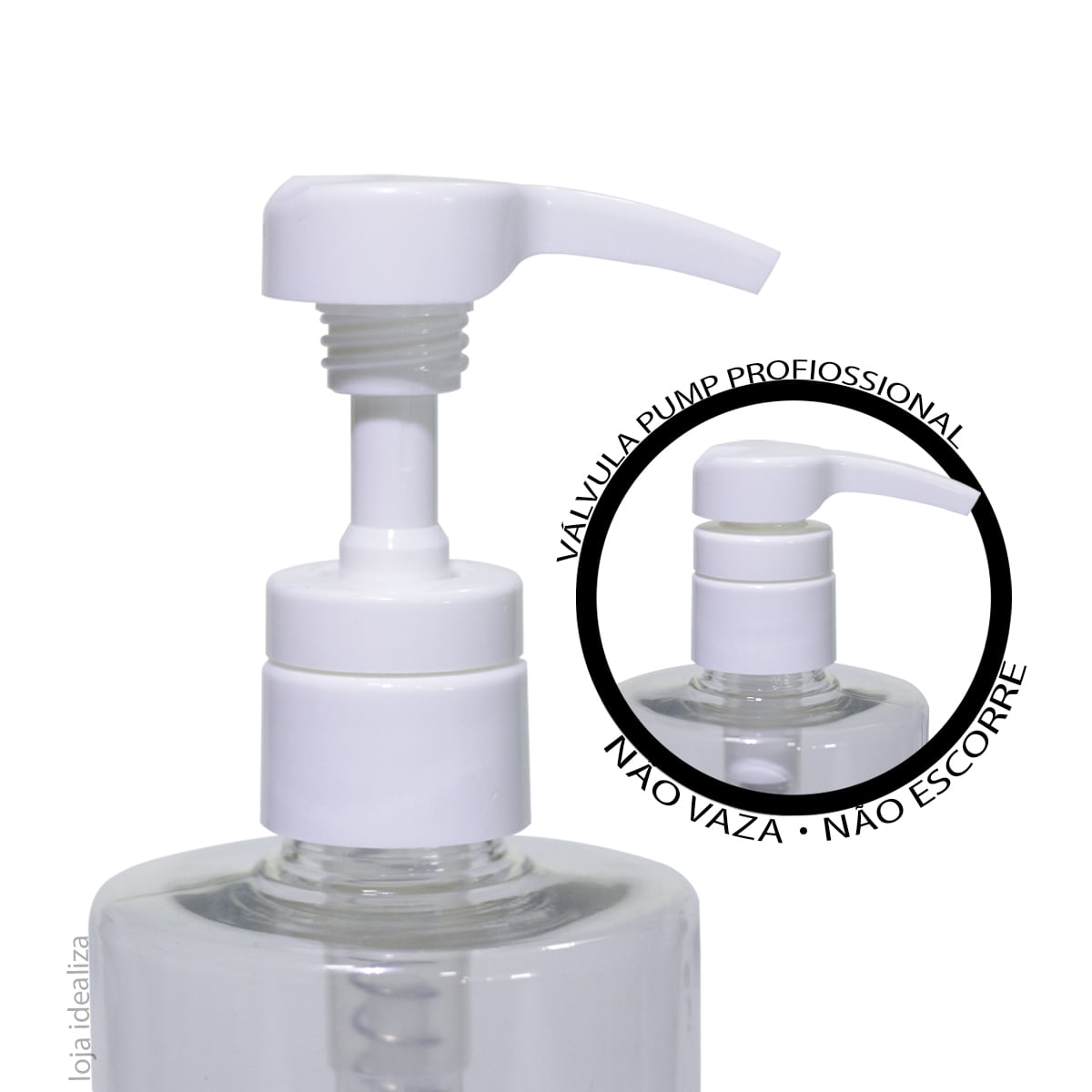 3 Frasco Porta Shampoo Cond Sabonete Liq Válvula Pump 500ml
