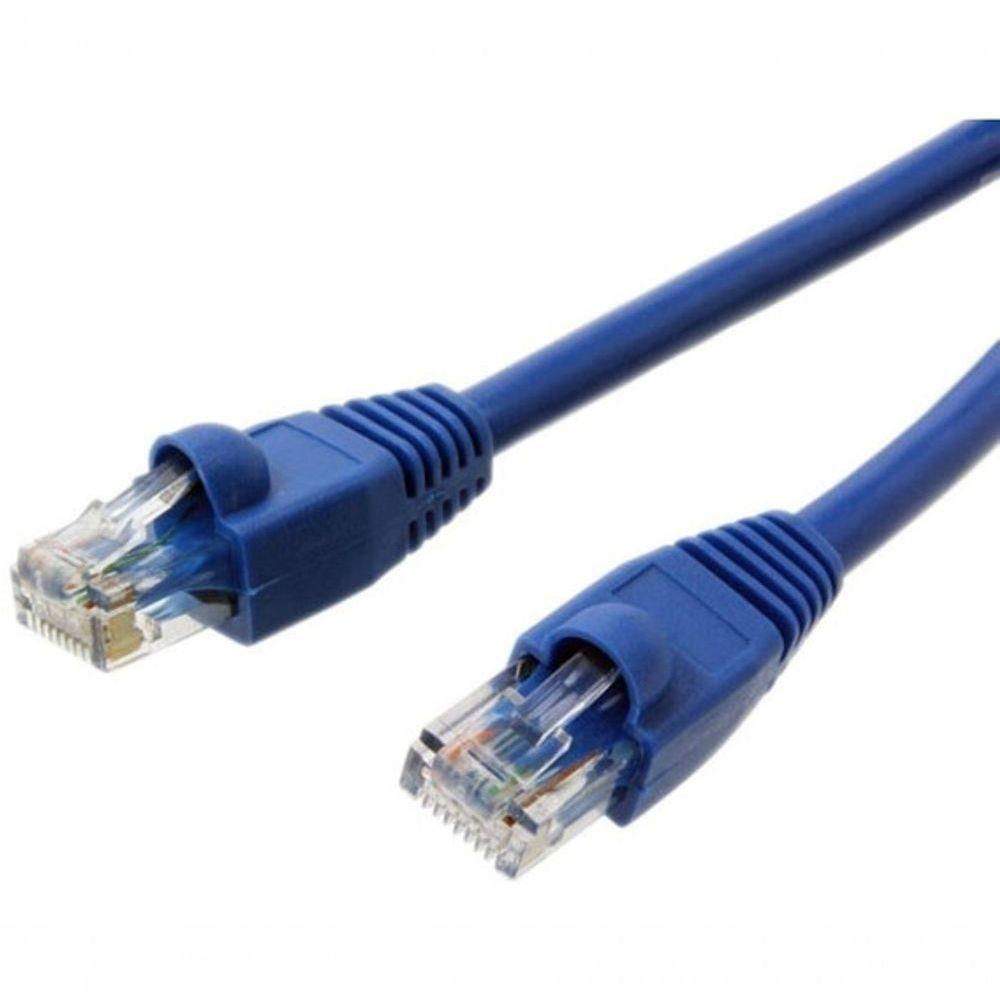 Cabo De Rede 40 Metros Ethernet Lan Rj45 Cftv Azul Tamanho