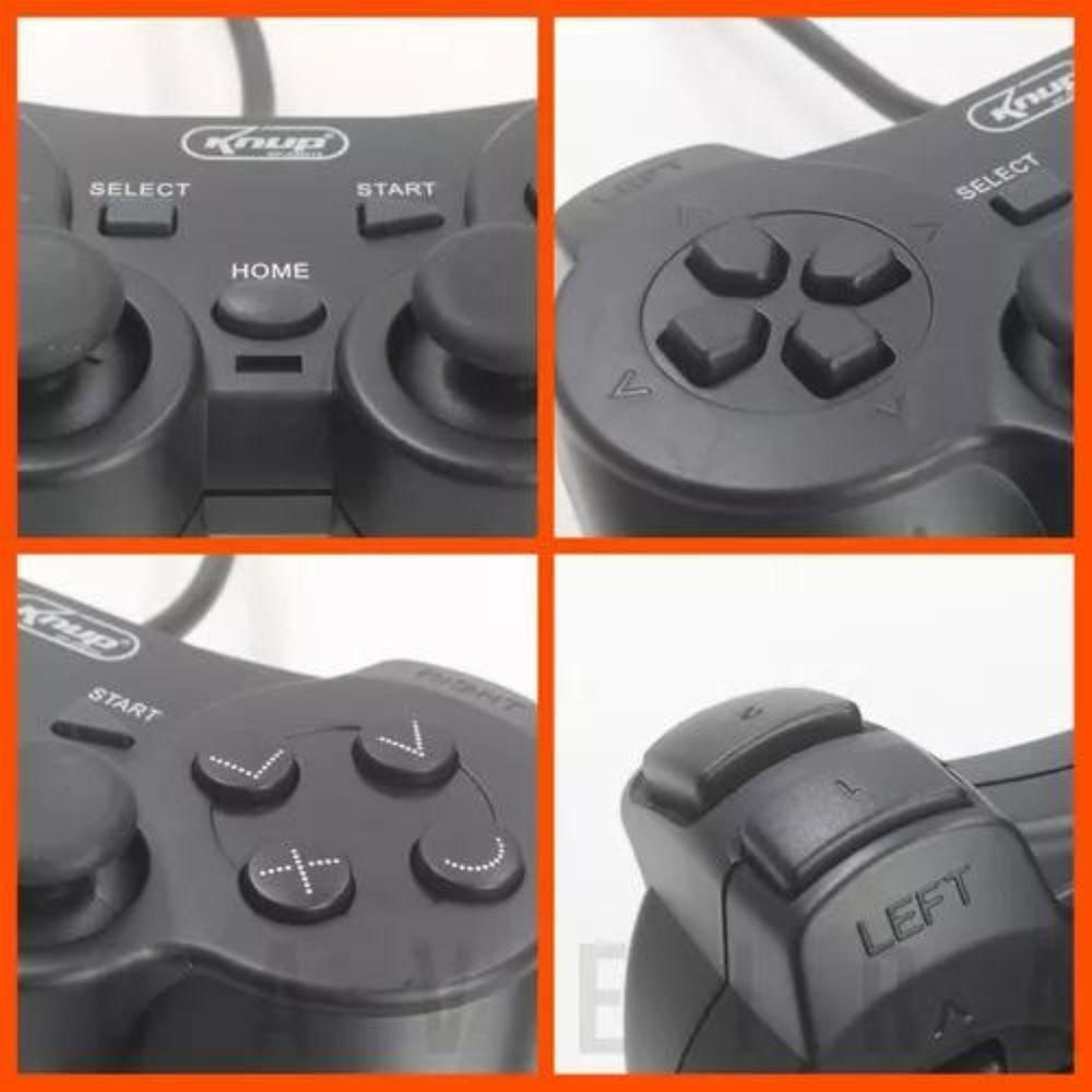 Kit 2 Controles Joystick Manete Ps2 Ps1 Plug And Play Dualshock Com Memory Card 16gb