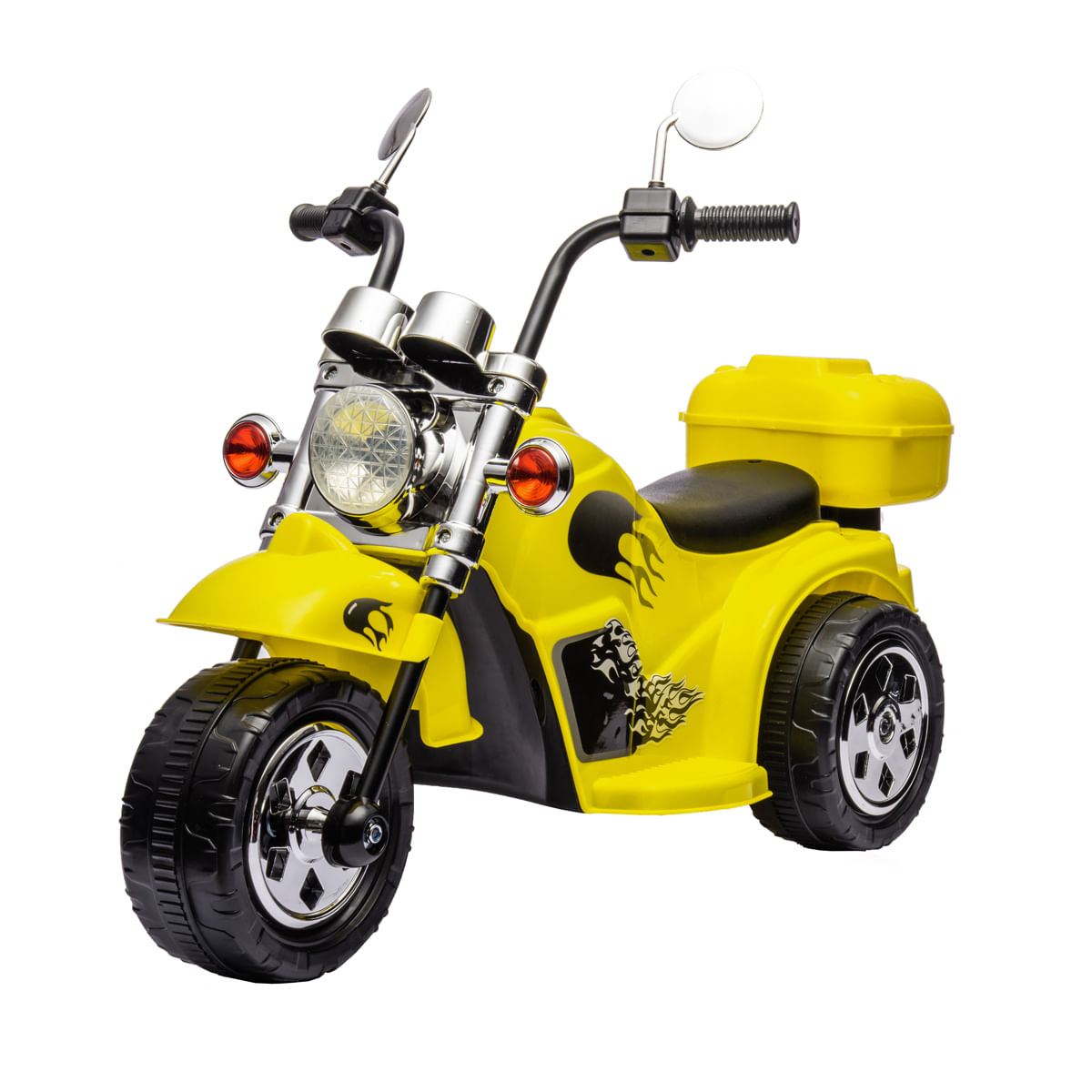 Mini Moto Infantil Elétrica De Brinquedo Motinha Harley Para Crianças Zippy Toys Motoquinha Motoca Triciclo Amarelo