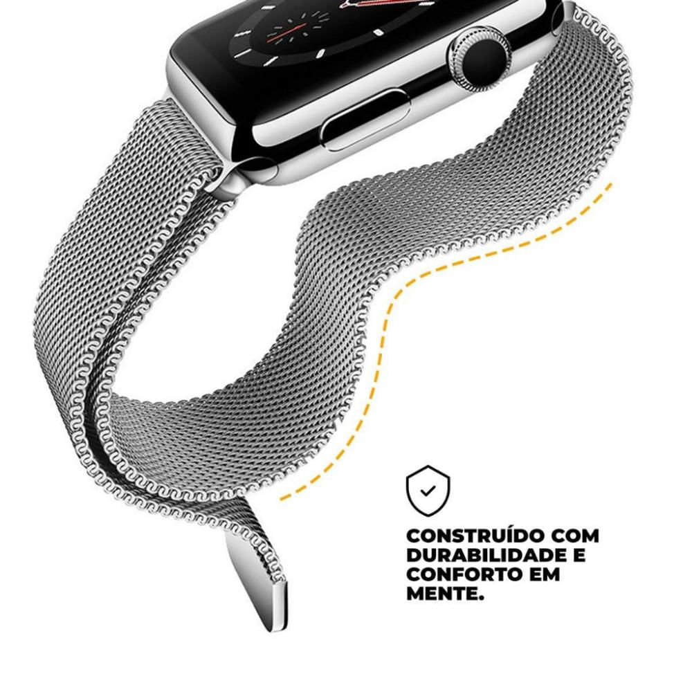 Pulseira de Milanese para Apple Watch 38 / 40 / 41MM Prata - Gshield