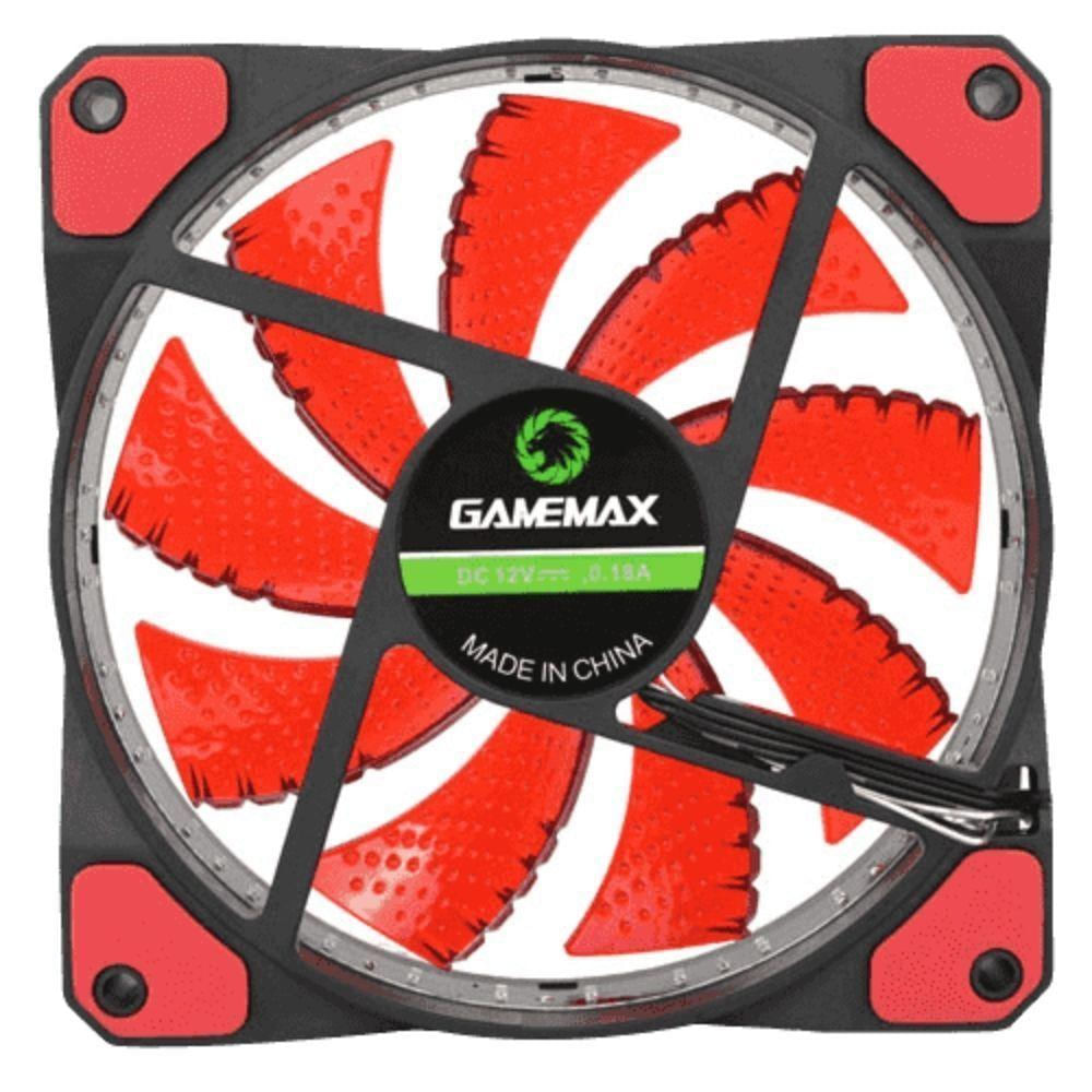 Fan Para Pc Gamer Gf12r 12cm Vermelho 32 Led