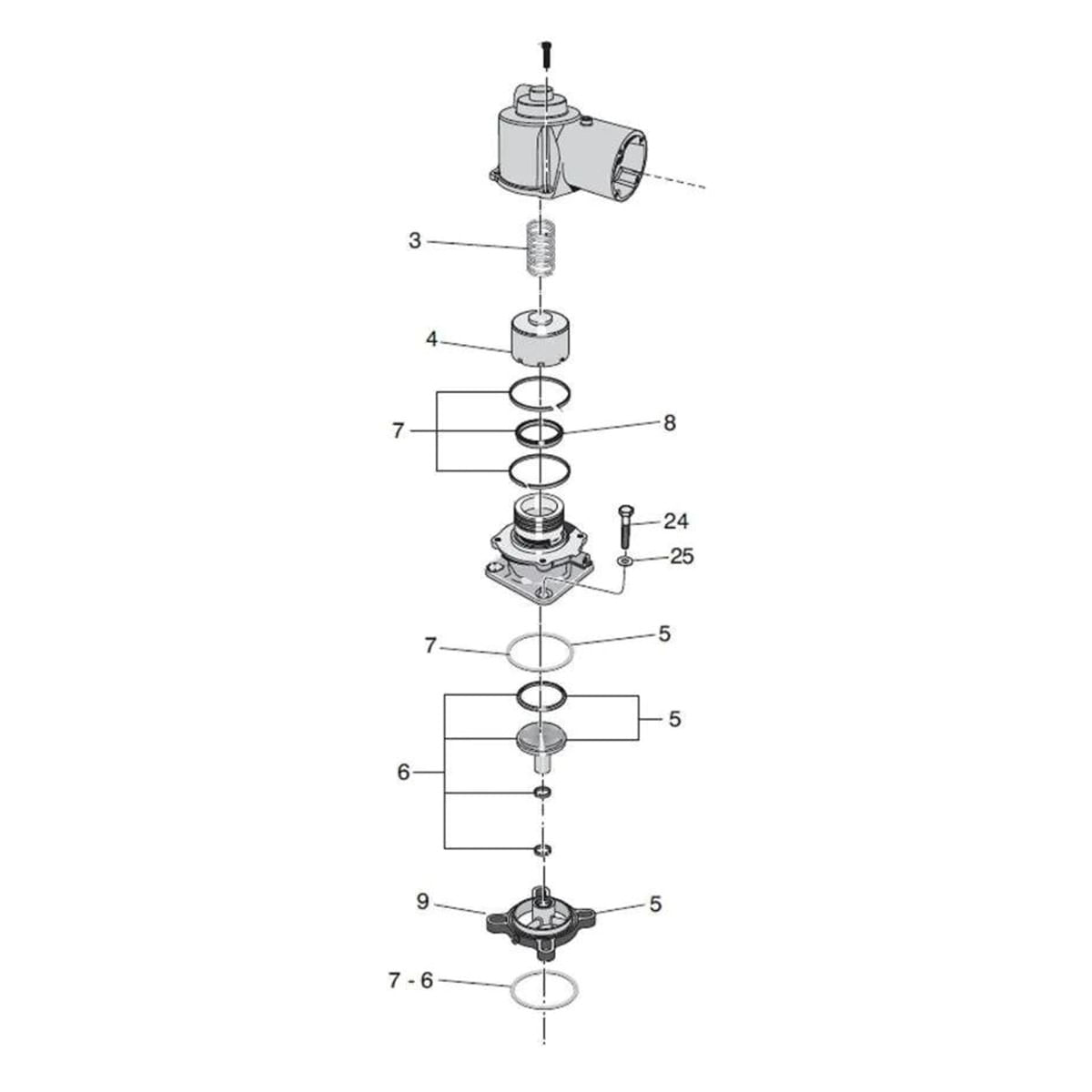 Reparo Retenção Válvula Admissão Srp2040 Srp2050 Srp2060 Srp2075 Srp3060 Srp3075 3" (Modelo Antigo)