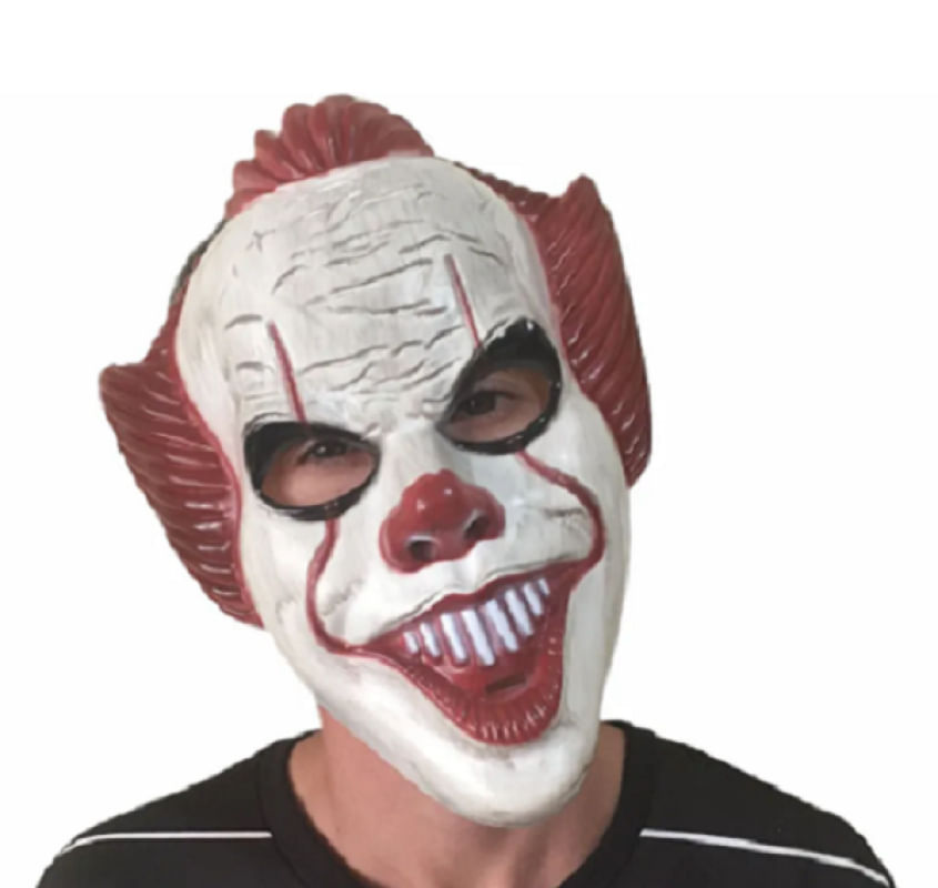 Máscara Pennywise It Stephen King Halloween Cosplay Festas Branca