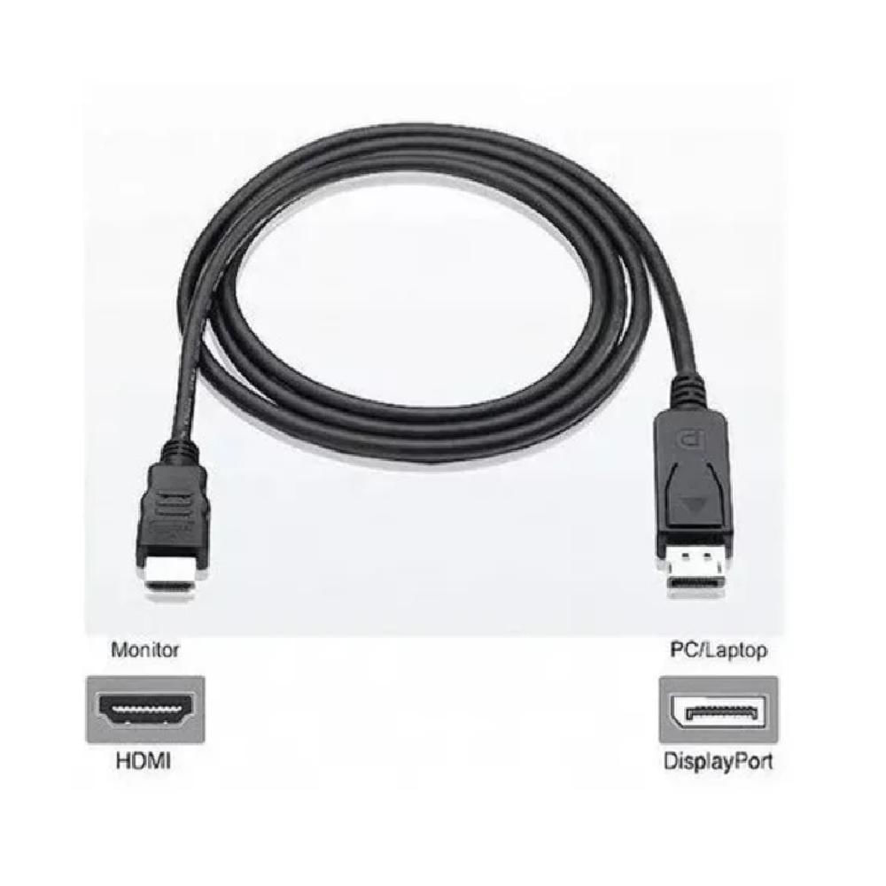 Cabo Displayport Para Hdmi Blindado (DP Macho x HDMI Macho) 1,8 Mt