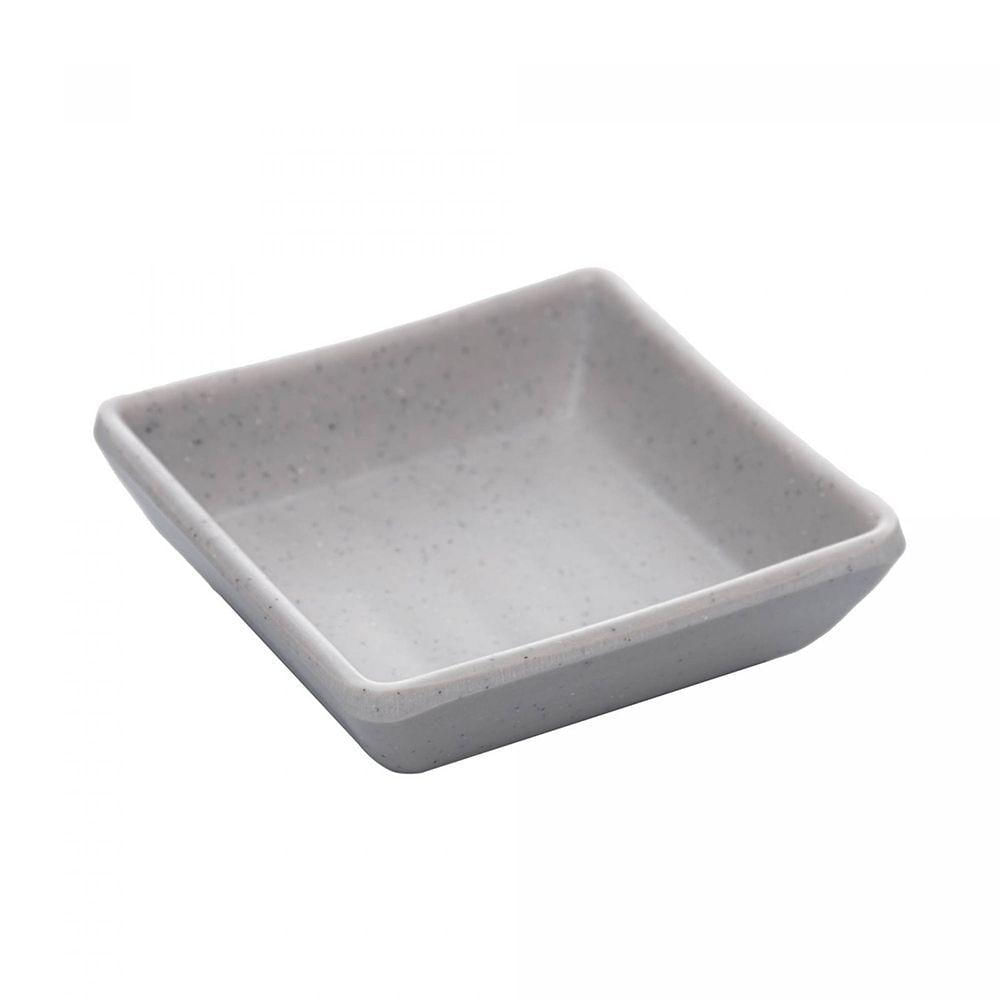 Mini Bowl Porta Shoyu Melamina Quadrado Tóquio Sushi Granilite Lyor 7cm