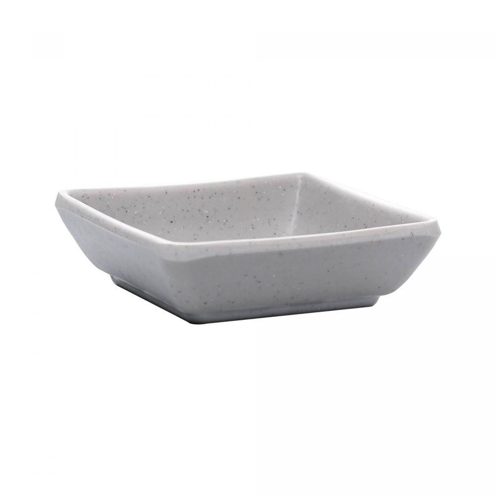 Mini Bowl Porta Shoyu Melamina Quadrado Tóquio Sushi Granilite Lyor 7cm