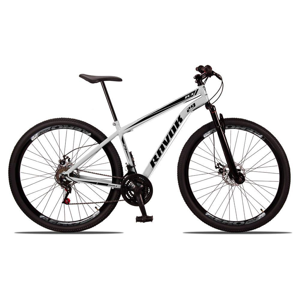 Bicicleta Mountain Bike 21 Velocidades Aço Suspensão Shimano Branco