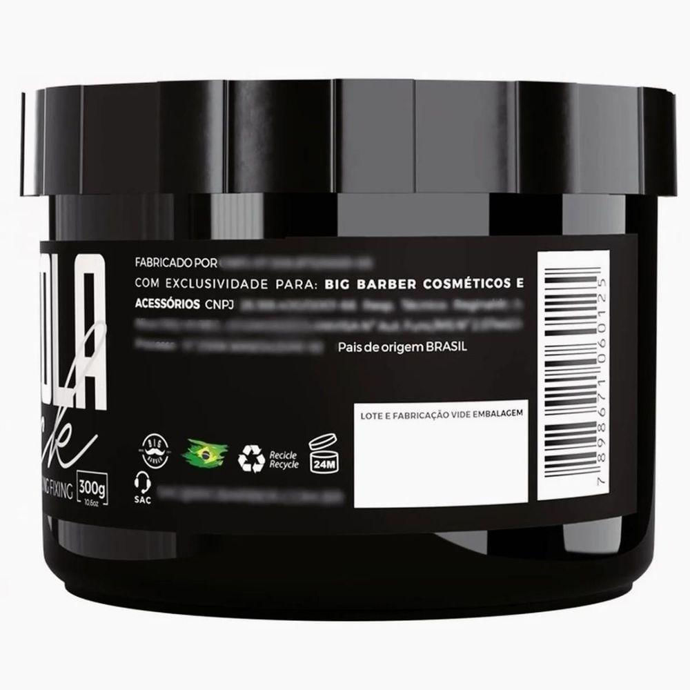 Gel Cola Black Big Barber 300g Fixação Extra Forte